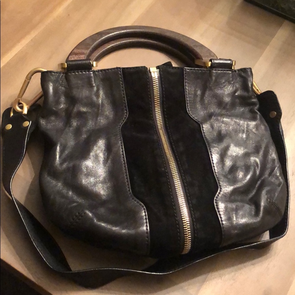 Jimmy Choo suede and leather handbag - Picture 5 of 8